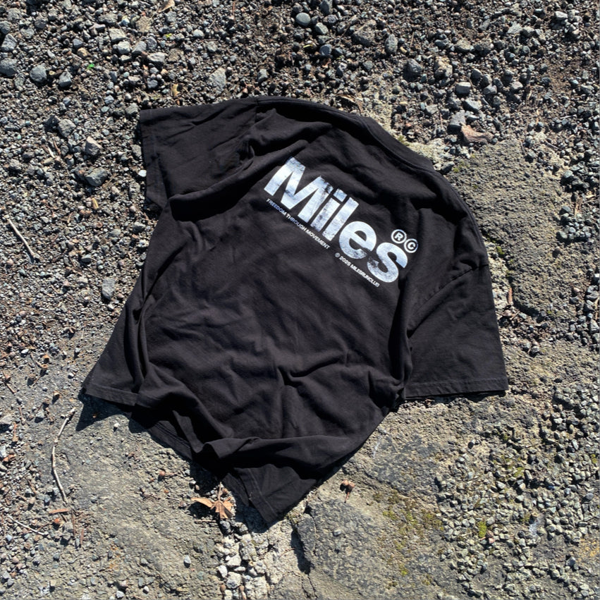 AGED TRADEMARK OVERSIZED TEE - BLACK